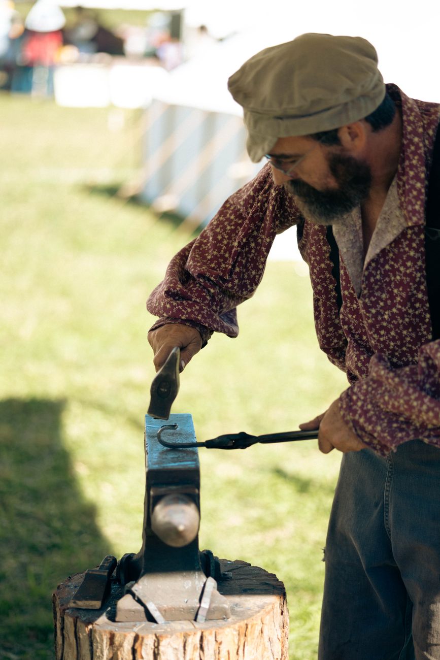Blacksmith Hammering Anvil